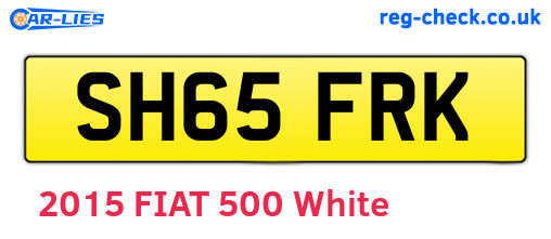 SH65FRK are the vehicle registration plates.
