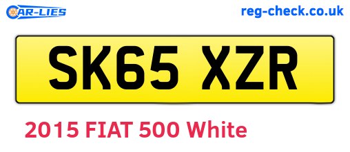 SK65XZR are the vehicle registration plates.