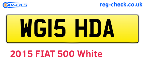WG15HDA are the vehicle registration plates.
