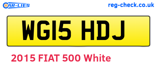 WG15HDJ are the vehicle registration plates.