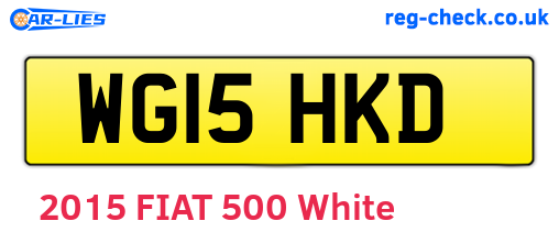 WG15HKD are the vehicle registration plates.
