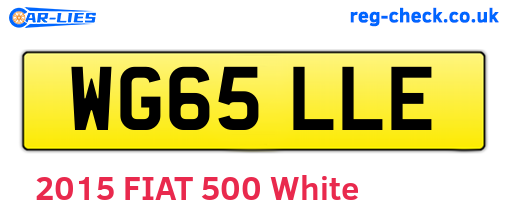 WG65LLE are the vehicle registration plates.