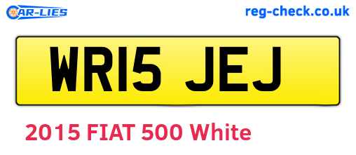 WR15JEJ are the vehicle registration plates.