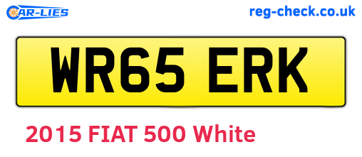 WR65ERK are the vehicle registration plates.