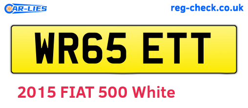WR65ETT are the vehicle registration plates.