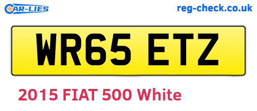 WR65ETZ are the vehicle registration plates.
