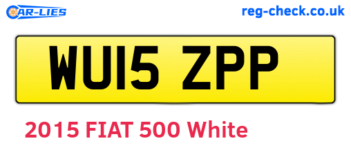 WU15ZPP are the vehicle registration plates.