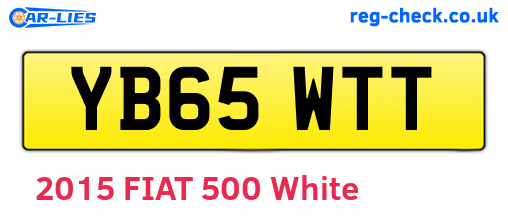 YB65WTT are the vehicle registration plates.