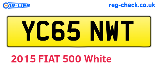 YC65NWT are the vehicle registration plates.