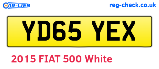 YD65YEX are the vehicle registration plates.