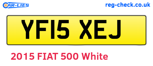 YF15XEJ are the vehicle registration plates.