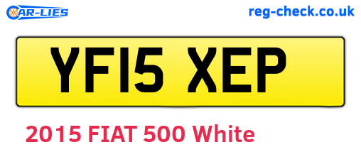 YF15XEP are the vehicle registration plates.