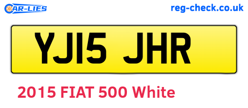 YJ15JHR are the vehicle registration plates.