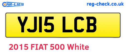 YJ15LCB are the vehicle registration plates.