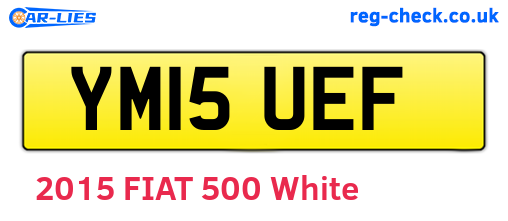 YM15UEF are the vehicle registration plates.
