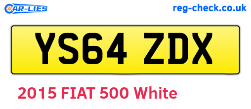 YS64ZDX are the vehicle registration plates.