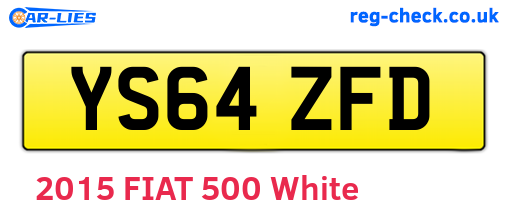 YS64ZFD are the vehicle registration plates.