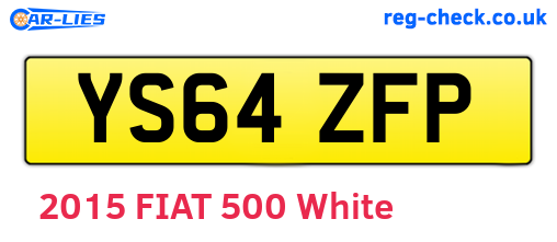 YS64ZFP are the vehicle registration plates.