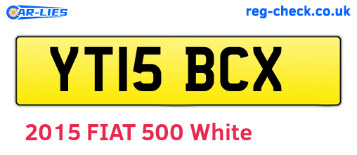 YT15BCX are the vehicle registration plates.