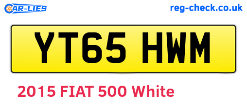 YT65HWM are the vehicle registration plates.