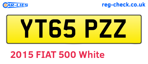 YT65PZZ are the vehicle registration plates.