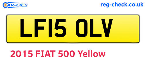 LF15OLV are the vehicle registration plates.