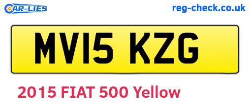 MV15KZG are the vehicle registration plates.