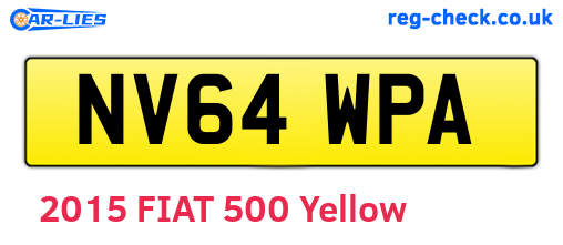 NV64WPA are the vehicle registration plates.