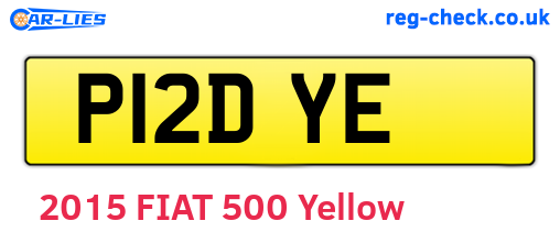 P12DYE are the vehicle registration plates.