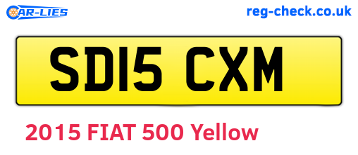 SD15CXM are the vehicle registration plates.