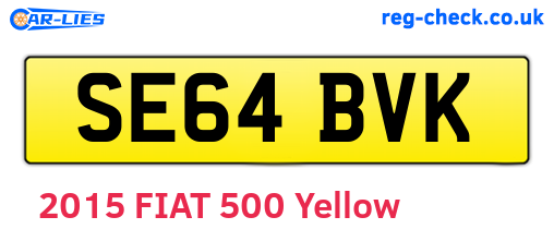 SE64BVK are the vehicle registration plates.