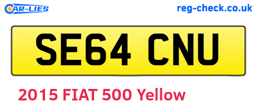 SE64CNU are the vehicle registration plates.