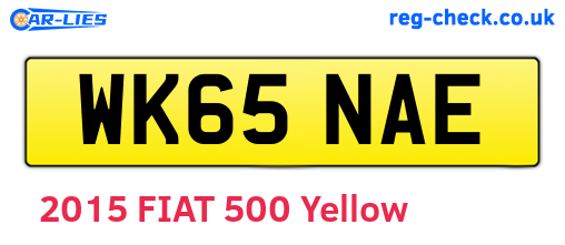 WK65NAE are the vehicle registration plates.