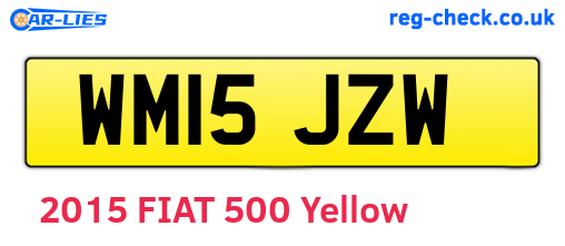 WM15JZW are the vehicle registration plates.