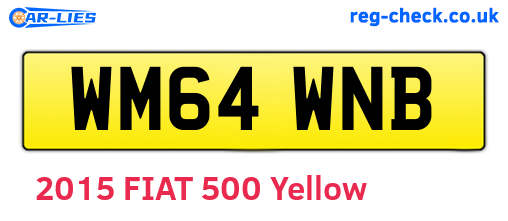 WM64WNB are the vehicle registration plates.