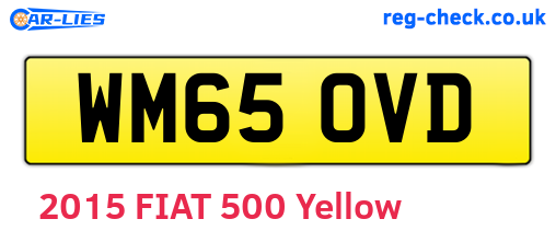 WM65OVD are the vehicle registration plates.