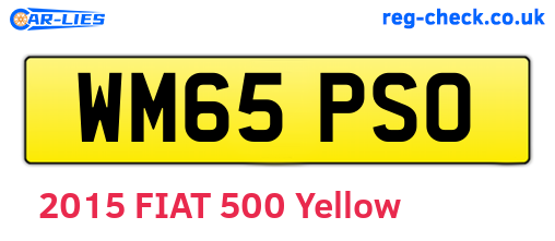 WM65PSO are the vehicle registration plates.