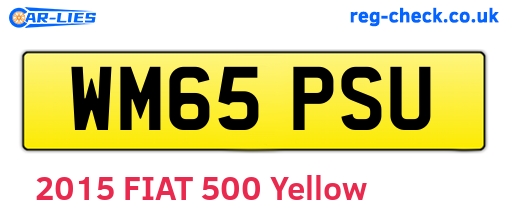 WM65PSU are the vehicle registration plates.