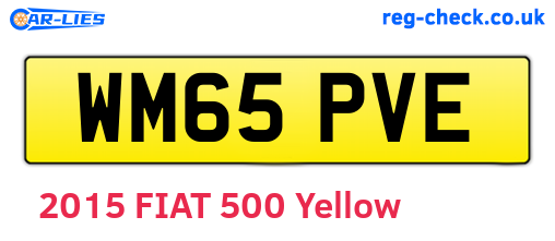 WM65PVE are the vehicle registration plates.