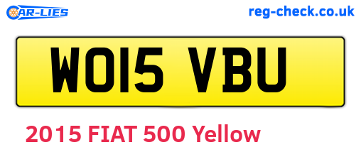 WO15VBU are the vehicle registration plates.