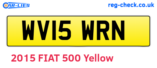 WV15WRN are the vehicle registration plates.