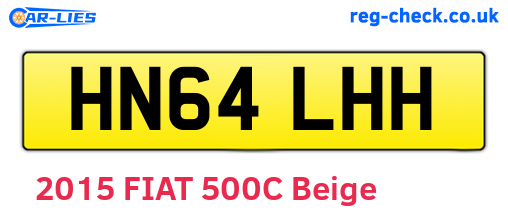 HN64LHH are the vehicle registration plates.