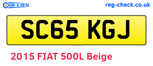 SC65KGJ are the vehicle registration plates.