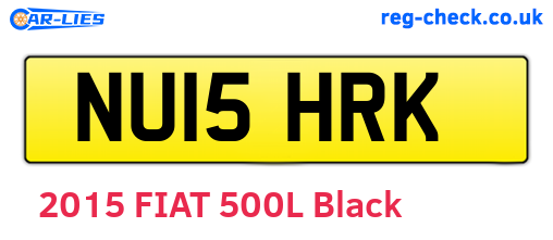 NU15HRK are the vehicle registration plates.