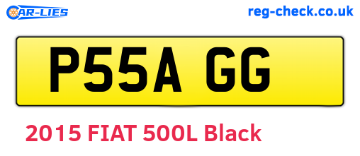 P55AGG are the vehicle registration plates.