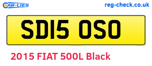SD15OSO are the vehicle registration plates.