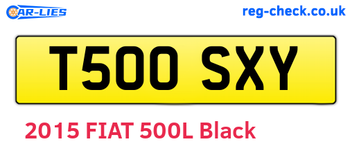 T500SXY are the vehicle registration plates.