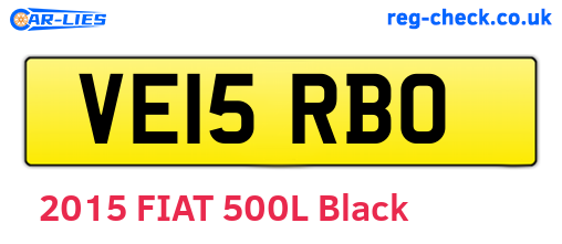 VE15RBO are the vehicle registration plates.