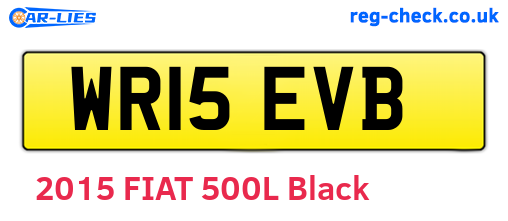 WR15EVB are the vehicle registration plates.