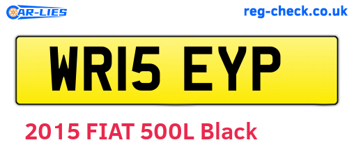 WR15EYP are the vehicle registration plates.